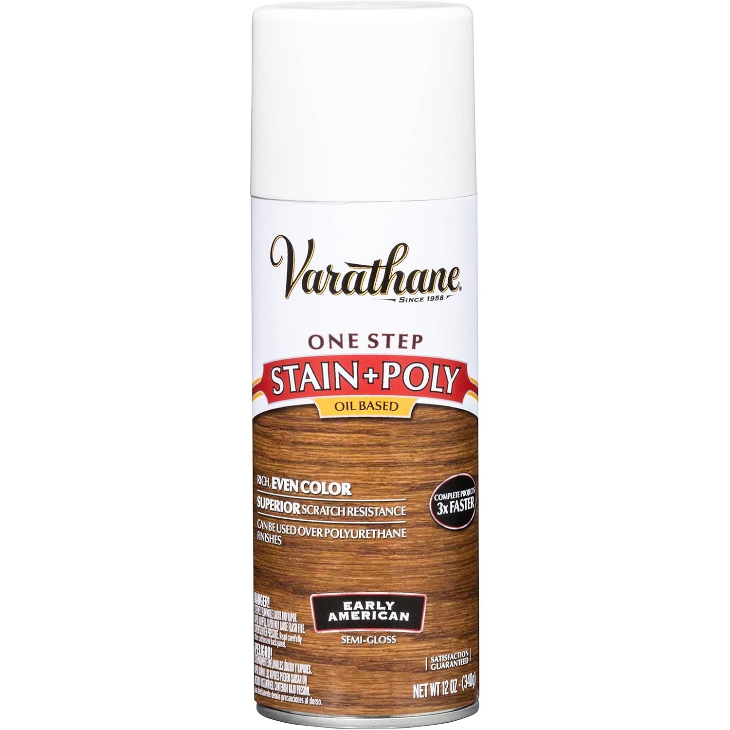 Buy now Varathane 225250H Oil-Based One Step Stain + Poly, Quart, Dark Walnut 12 Ounce Spray (Pack of 1) Early American at indiglob india