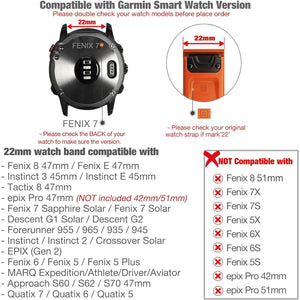 Abanen Elastic Nylon Watch Bands for Garmin Fenix 8 47mm/epix Pro 47mm/ Fenix 7/6/5, 22mm Quick Easy Fit Soft Stretchy Wrist Strap for Approach S62/S60, Quatix 6/5