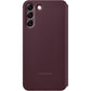 SAMSUNG Galaxy S22+ S-View Flip Cover, Protective Phone Case, Tap Control, Cutting Edge Design, US Version, Burgundy,EF-ZS906CEEGUS