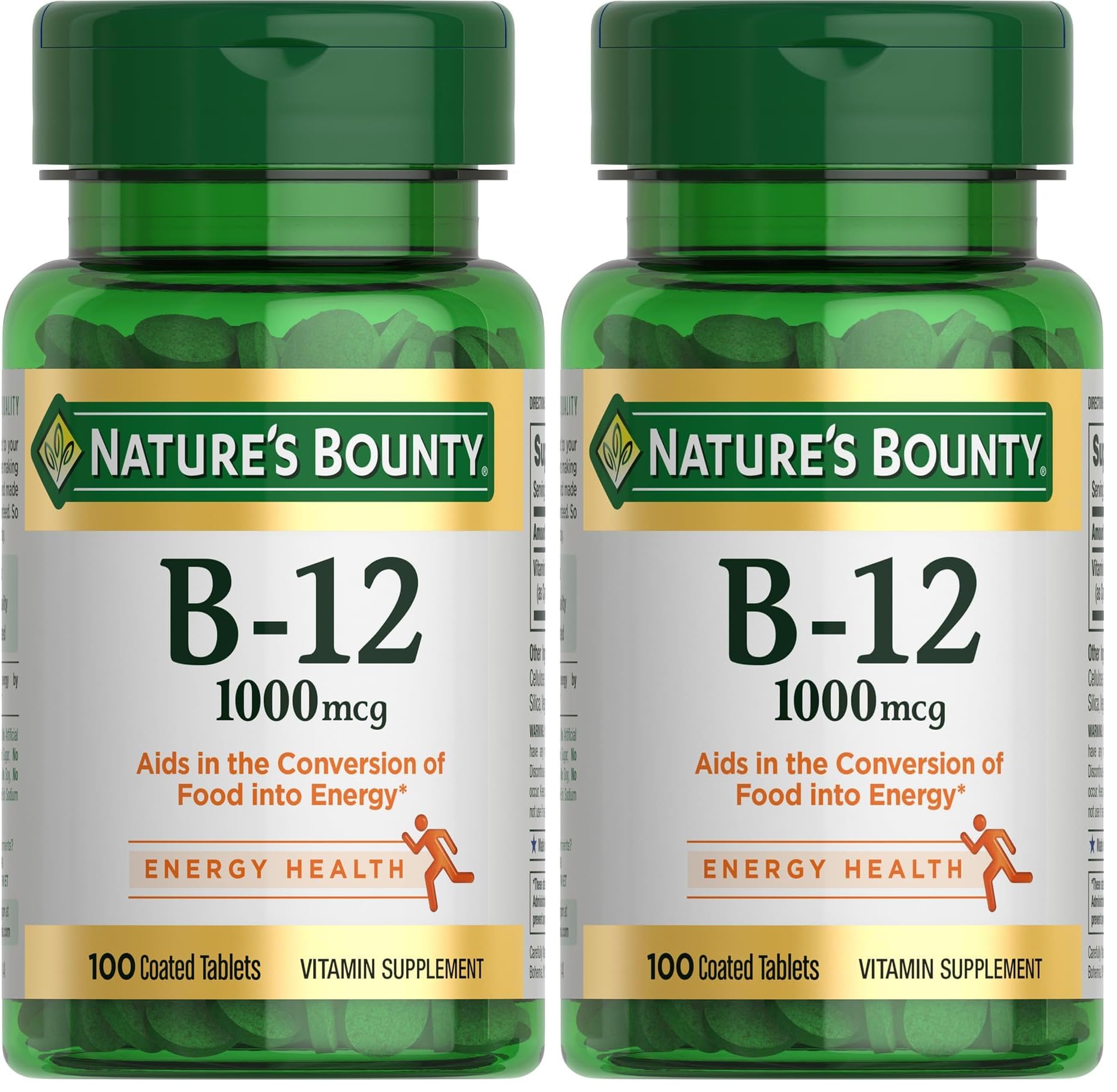 Buy now Vitamin B12 by Nature's Bounty, Vitamin Supplement, Supports Energy Metabolism and Nervous System Health, 1000mcg, 100 Tablets 100 Count (Pack of 2) at indiglob india