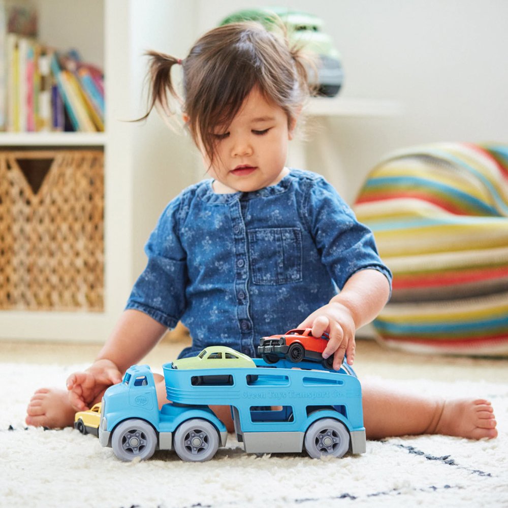 Buy now Green Toys Car Carrier, Blue - Pretend Play, Motor Skills, Kids Toy Vehicle. No BPA, phthalates, PVC. Dishwasher Safe, Recycled Plastic, Made in USA. at indiglob india