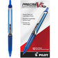 Pilot, Precise V5 RT Refillable & Retractable Rolling Ball Pens, Extra Fine Point 0.5 mm, Blue, Pack of 12