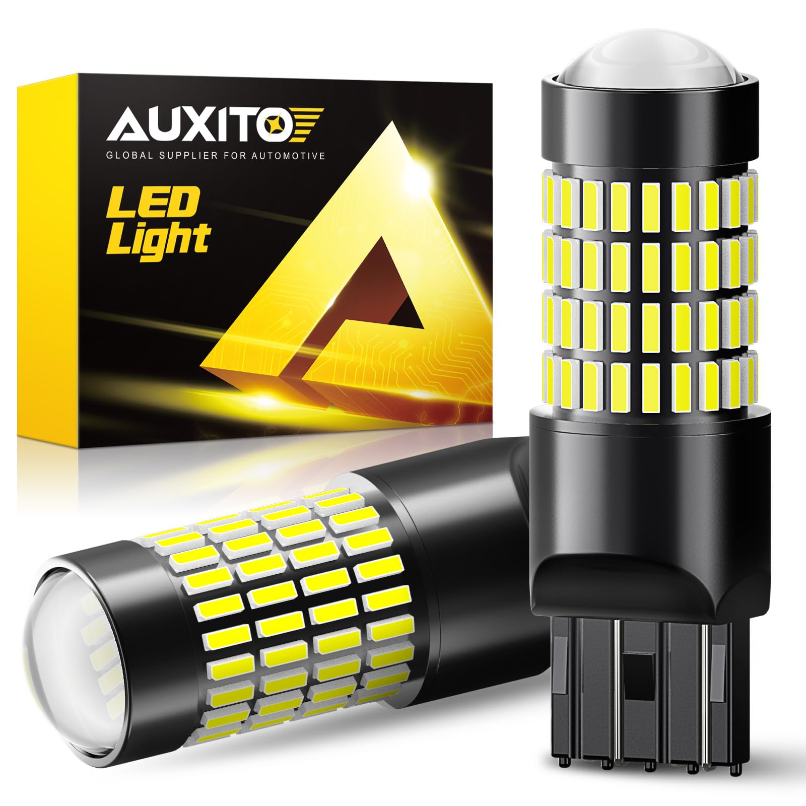 Buy now AUXITO 194 LED Light Bulb 6000K White 168 2825 W5W T10 Wedge 24-SMD 3014 Chipsets LED Replacement Light Kit Error Free for Car Interior Dome Map Door License Marker Lights, Pack of 10 at indiglob india