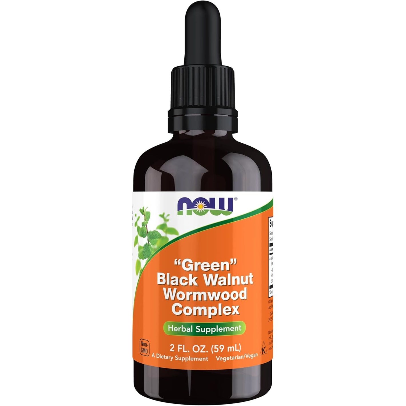 NOW Supplements, Green Black Walnut Wormwood Complex Liquid with Dropper, Herbal Supplement, 2-Ounce