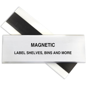 C-Line HOL-DEX Magnetic Shelf/Bin Label Holders, Side Load, 2 x 6, Clear, 10/Box