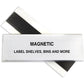 C-Line HOL-DEX Magnetic Shelf/Bin Label Holders, Side Load, 2 x 6, Clear, 10/Box
