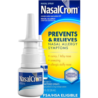 NasalCrom Nasal Spray Allergy Symptom Controller | 200 Sprays | .88 FL OZ