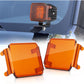 2PCS Pod Light Covers Amber 3 Inch LED Light Bar Cover Amber LED Pods 3x3 Square Work Lights Cube Covers Ditch Pods PC Lens Cover