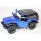 KiNSMART - Jeep Wrangler Rubicon Off Road 4x4 5 inch 1:34 Scale Die Cast Model Replica Toy Car (Blue Hardtop)