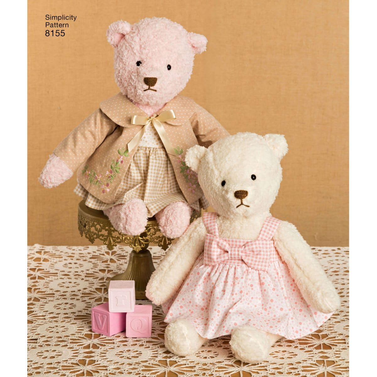 Buy now Simplicity 8155 Make Your Own Teddy Bear with Accessories and Clothes Sewing Pattern, 6 Pieces at indiglob india