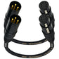 CESS-008 XLR 3-Pin Male to XLR 5-Pin Female Adapter Cable, Balanced XLR3M to XLR5F Signal Converter, 6-Inch Wire Length, 2-Pack
