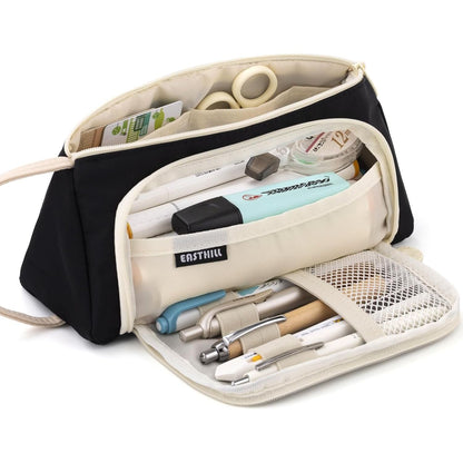 EASTHILL Big Capacity Pencil Case Pouch Pen Case Simple Stationery Bag School College Office Organizer for Teens Girls Adults Student