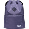 KAUKKO Drawstring Sports Backpack Gym Yoga Bag Shoulder Rucksack for Men and Women - Grey3031-2