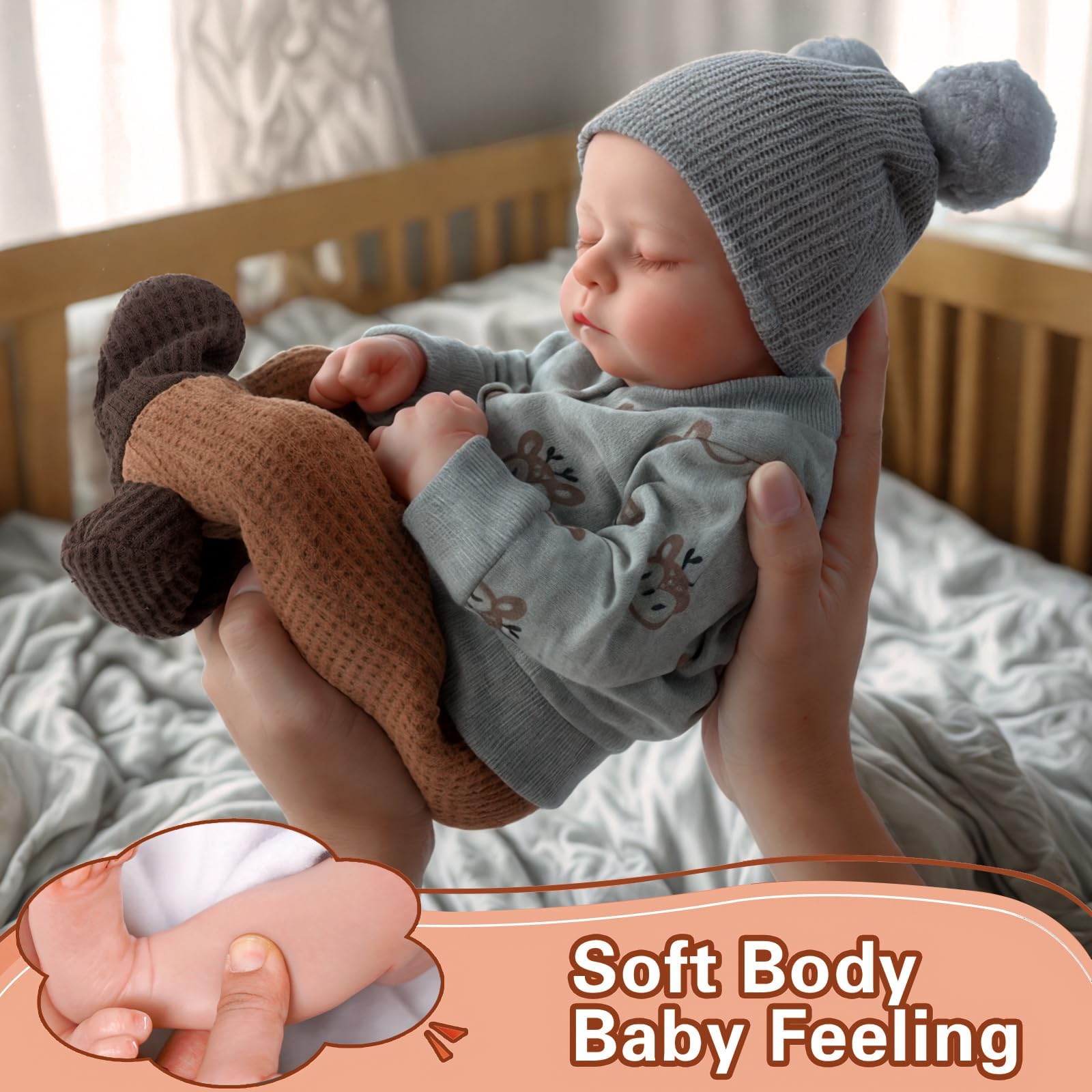 Buy now ADFO Lifelike Reborn Baby Dolls Silicone Full Body Boy - 17-Inch Soft Body Realistic-Newborn Full Body Vinyl Real Life Baby Dolls with Toy Accessories for Kids Age 3 4 5 6 7 + at indiglob india