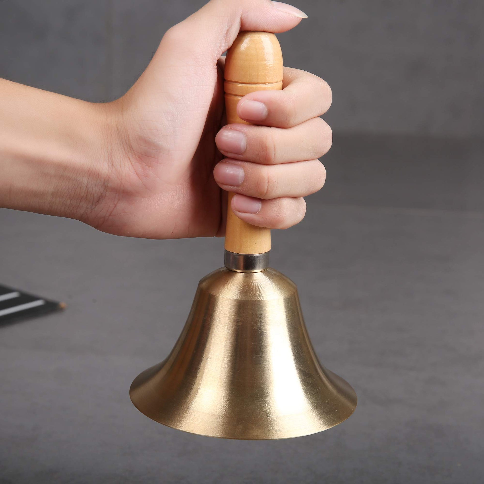 Buy now Super Loud Solid Brass Hand Call Bell at indiglob india