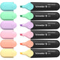 Schneider Job Highlighter Pastel, Chisel Tip, 1 + 5 mm, Black Barrel, Assorted Ink Colors, Pack of 6 Highlighters: Turquoise, Mint, Vanilla, Peach, Lavender, Light Pink (115097)