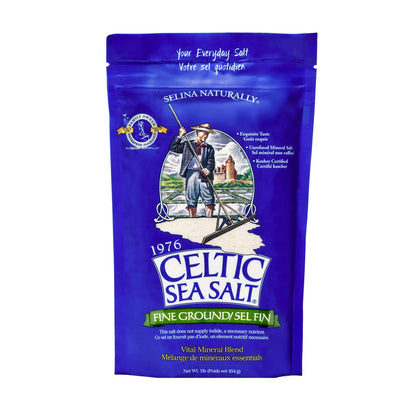 Buy now Celtic Sea Salt, Fine Ground Mineral Sea Salt, 1 lb Resealable Bag, Unrefined Hydration, Vital Minerals, Family Founded Since 1976 at indiglob india