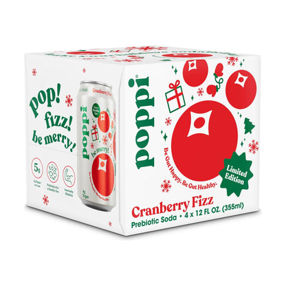 Buy now Poppi Cranberry Fizz Prebiotic Soda 4Pk Cans, 12 Fz at indiglob india