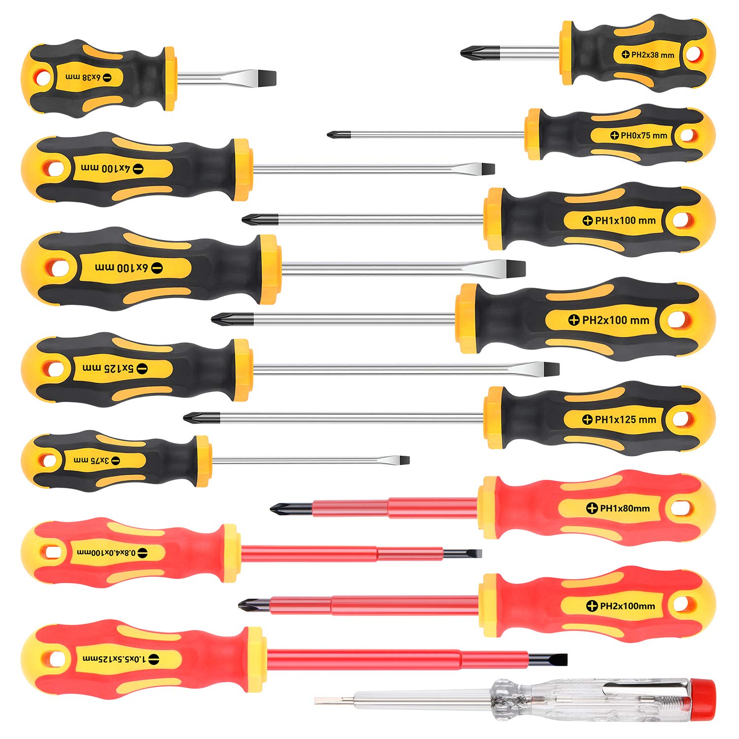 Buy now Amartisan 10-Piece Magnetic Screwdrivers Set, 5 Phillips and 5 Slotted Tips Professional Cushion Grip Screwdriver Set at indiglob india