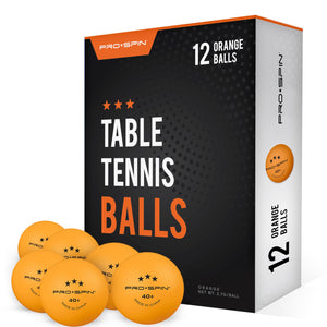 Buy now PRO-SPIN Ping Pong Balls - 3-Star Premium Orange Table Tennis Balls | High-Performance 40+ ABS Professional Quality | Ultimate Durability for Indoor & Outdoor Ping Pong Tables at indiglob india