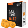 PRO-SPIN Ping Pong Balls - 3-Star Premium Orange Table Tennis Balls | High-Performance 40+ ABS Professional Quality | Ultimate Durability for Indoor & Outdoor Ping Pong Tables - Pack of 12