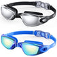 Buy now Aegend Swim Goggles, 2 Pack Swimming Goggles No Leaking Adult Men Women Youth Bright Blue & Sliver at indiglob india