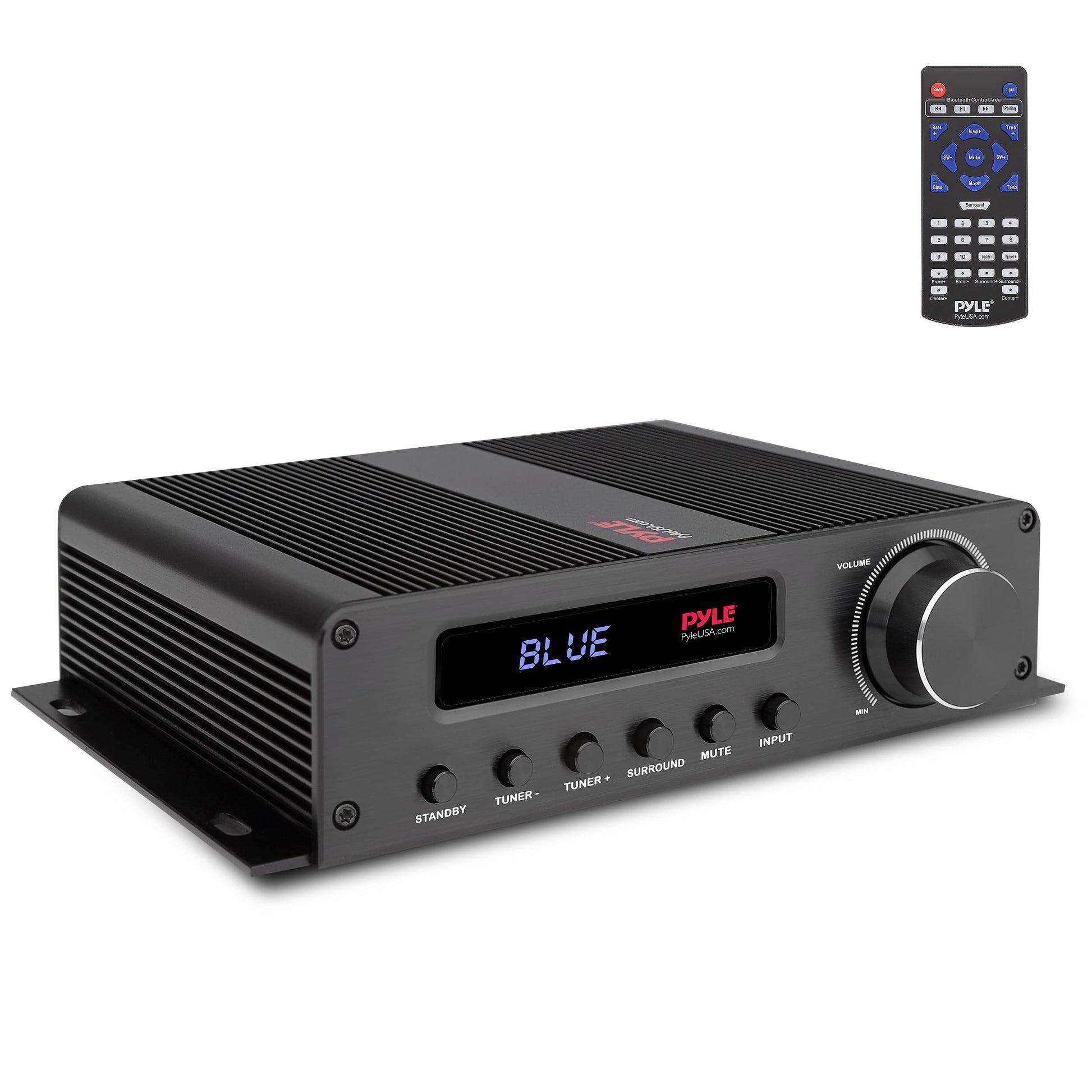 Buy now Pyle Wireless Bluetooth Home Audio Amplifier - 100W 5 Channel Home Theater Power Stereo Receiver, Surround Sound w/ HDMI, AUX, FM Antenna, Subwoofer Speaker Input, 12V Adapter, Black - PFA540BT at indiglob india