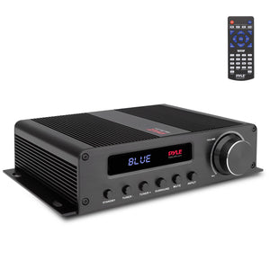 Buy now Pyle Wireless Bluetooth Home Audio Amplifier - 100W 5 Channel Home Theater Power Stereo Receiver, Surround Sound w/ HDMI, AUX, FM Antenna, Subwoofer Speaker Input, 12V Adapter, Black - PFA540BT at indiglob india