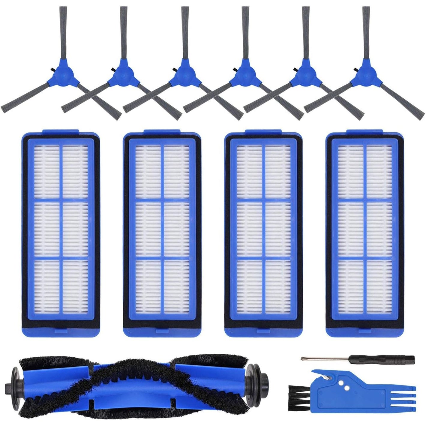Buy now Replacement Parts for Eufy 11S Max, Accessories Kit for 15C Max, 30C Max, G30, G30 Edge, G30 Hybrid Robotic Vacuum Cleaner, Includes 4 Filters, 6 Side Brushes, 1 Roller Brush, Not Fit for 11S at indiglob india