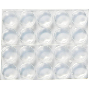 Scotch Clear Adhesive Bumper Pads 20 PCS, Self-Stick Rubber Pads 1/2" Round, Cabinet Door Rubber Bumpers, Designed to Protect Cabinets and Drawers, Sound Dampening, Transparent (SP950-NA)