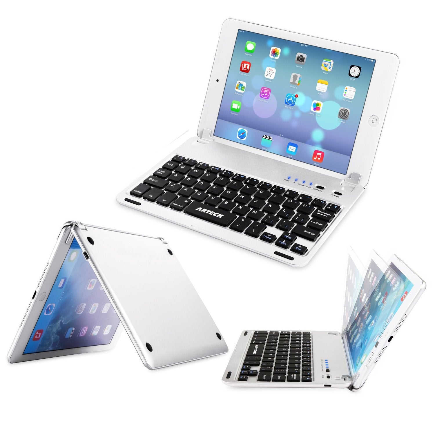Buy now Arteck Ultra-Thin Apple iPad Mini Bluetooth Keyboard Folio Case Cover with Built-in Stand Groove for Apple iPad Mini 3/2 / 1 / iPad Mini with Retina Display with 130 Degree Swivel Rotating at indiglob india