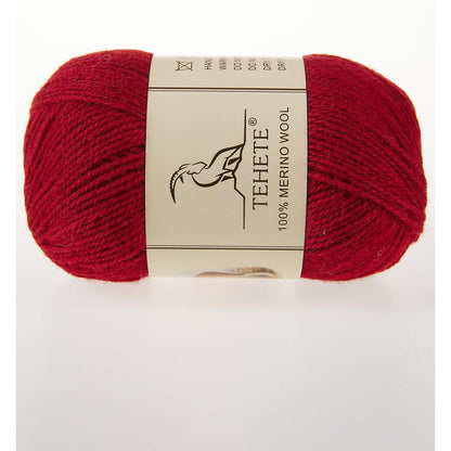 TEHETE 100% Merino Wool Yarn for Knitting 3-Ply Luxury Warm Soft Lightweight Crochet Yarn (Black)