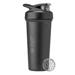 Buy now BlenderBottle Strada Shaker Cup Insulated Stainless Steel Water Bottle with Wire Whisk, 24-Ounce, Black Sleek Black at indiglob india