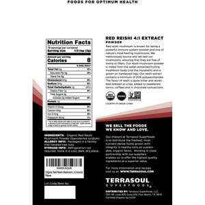 Terrasoul Superfoods Organic Reishi Mushroom Powder (4:1 Extract), 5.5 Oz, Immune Support, Stress Relief, Better Sleep, Embrace The Power of Adaptogenic Mushrooms