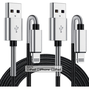 2Pack 10ft iPhone Charger Cable, [ Apple MFi Certified ] Long Lightning Cable 10 Foot, High Fast 10 Feet Apple Charging Cable Cord for Apple iPhone14 Pro Max/13 Mini/12/11/XS/XR/8