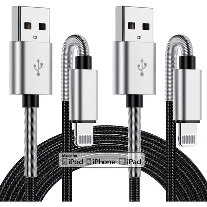 2Pack 10ft iPhone Charger Cable, [ Apple MFi Certified ] Long Lightning Cable 10 Foot, High Fast 10 Feet Apple Charging Cable Cord for Apple iPhone14 Pro Max/13 Mini/12/11/XS/XR/8