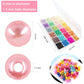 JHYlilia 1800Pcs 6mm Pearl Beads for Crafts, 24 Colors Round Pearls Beads with Holes for Jewelry Making Handcrafted Loose Spacer for Crafts Jewelry Making Necklaces Bracelets