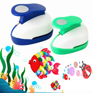 2PCS Circle Punch 1inch+ 5/8inch Hole Punch Shapes Paper Punch Circle Cutter for Paper crafts Scrapbook Punches Bottle Caps for Crafts Earring Card Craft Punch for Nail Strips Whole Puncher(16mm+25mm)