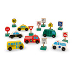 Buy now Melissa & Doug Wooden Vehicles and Traffic Signs with 6 Cars and 9 Signs at indiglob india