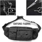 Large Waterproof Black Waist Bag Fanny Pack For Men Women Belt Bag Pouch Hip Bum Chest Bags with Adjustable Strap, Premium Lightweight Fanny Pack For Gym Fitness Workout Travel Work Commuting