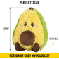 Happy Fuel Avocado Microwavable Unscented 1.5lbs Heating Pad For Women And Kids- Cute Soft Cozy Pillow Plush Heatable Warm Stuffed Animals- Kawaii Hot & Cold Plushie Food Toy - Avocado Gifts For Girls