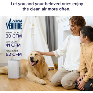 LEVOIT Air Purifier for Home Bedroom, AHAM VERIFIDE, Fresheners Filter Small Room Cleaner with Fragrance Sponge for Smoke, Allergies, Pet Dander, Odor, Dust Remover, Office, Desktop, 1 Pack, White