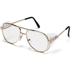 Buy now Pyramex Pathfinder Aviator Safety Glasses with Gold Frame and Clear Lens at indiglob india