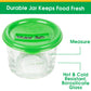Buy now Glass Baby Food Storage Containers (4 Pk) - 2oz Jars in Stackable Storage Tray w Tight Interlocking Base- Dry-Erase Marker Labeling- Microwave Freezer Dishwasher Safe- Babyfood Breast Milk, Gift at indiglob india