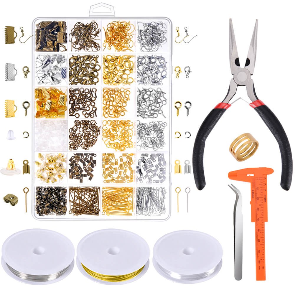 Buy now PAXCOO Jewelry Making Supplies Kit - Repair Tools with Accessories, Pliers, Findings, Beading Wires for Adults and Beginners at indiglob india
