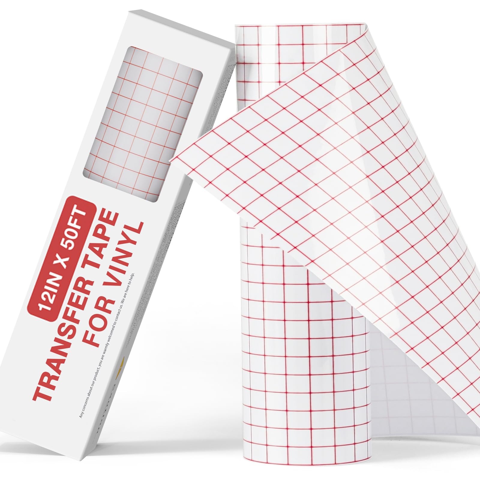 Buy now YRYM HT Clear Vinyl Transfer Paper Tape Roll-12 x 50 FT w/Alignment Grid Application Tape for Silhouette Cameo, Adhesive Vinyl for Decals, Signs, Windows, Stickers at indiglob india