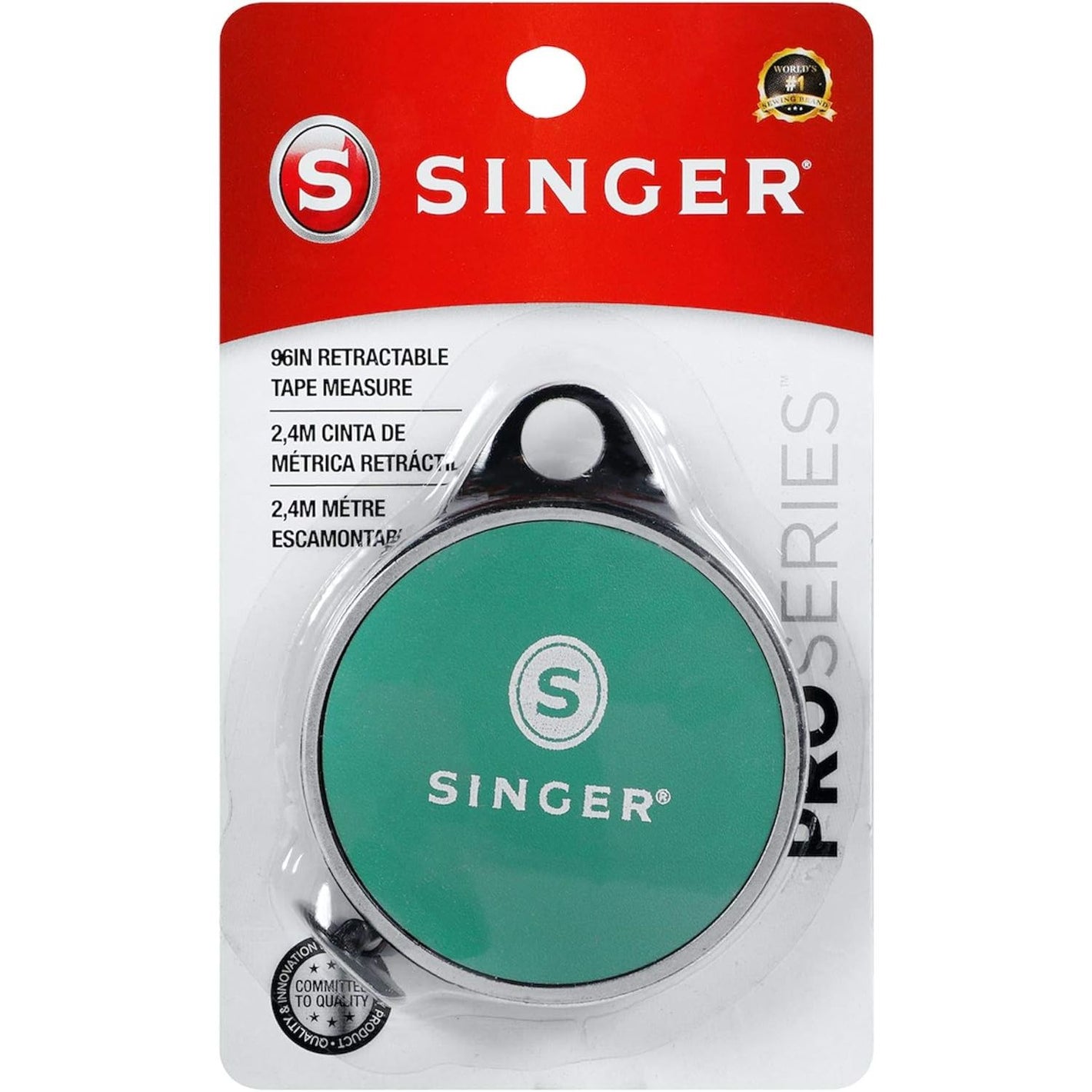 SINGER 50003 ProSeries Retractable Tape Measure, 98-Inch, Teal