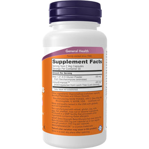 NOW Foods Supplements, Beta-Glucans with ImmunEnhancer™ with Larch Arabinogalactan, Extra Strength, 60 Veg Capsules