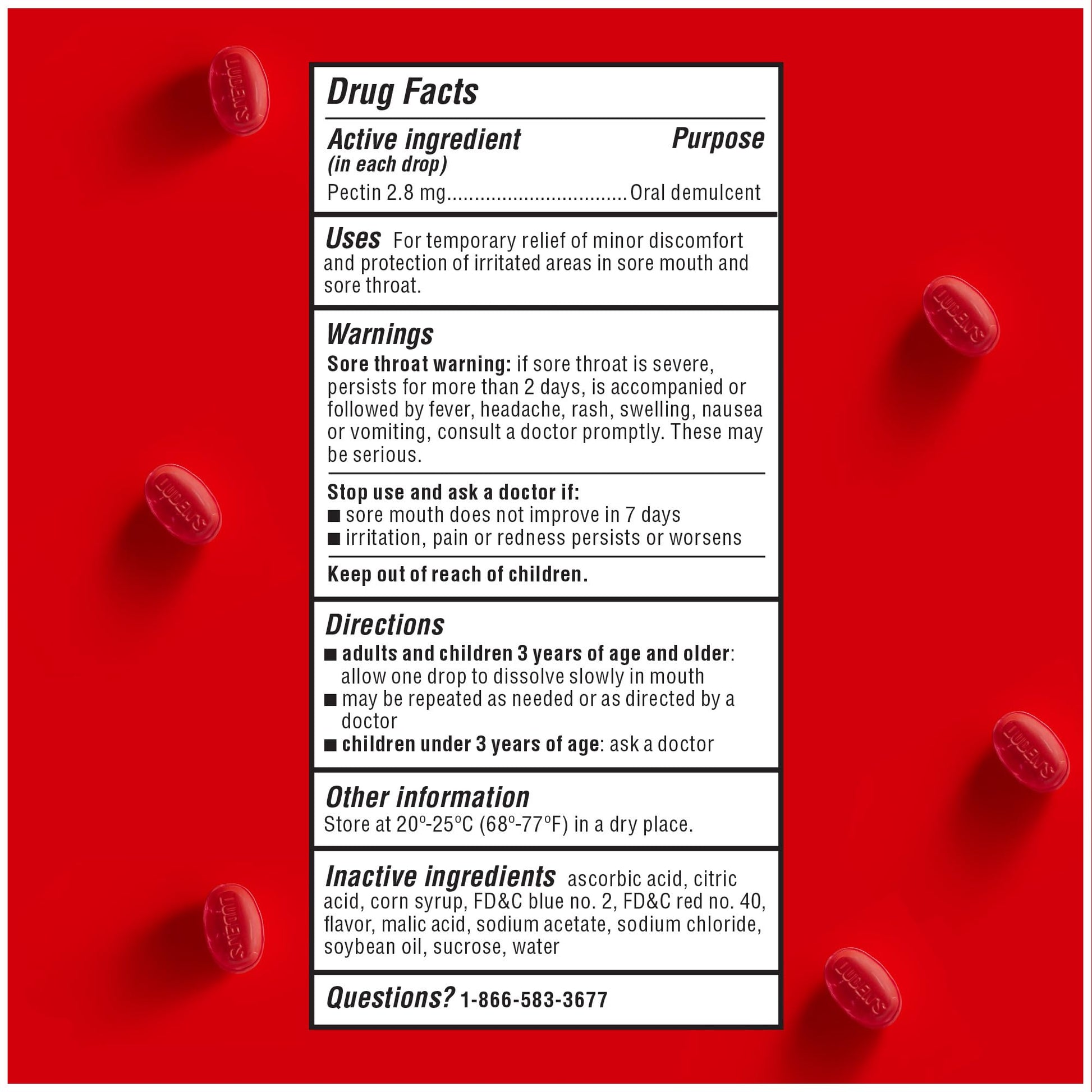 Buy now Luden's Sore Throat Relief Lozenges for Minor Everyday Irritation & Dry Mouth, Wild Cherry Flavored Drops, 90 Count at indiglob india