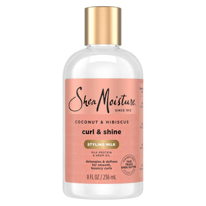 SheaMoisture Curl & Style Milk Coconut & Hibiscus with Silk Protein & Neem Oil for Thick, Defined, Curly Hair Fair Trade, Sulfate-Free 8 oz